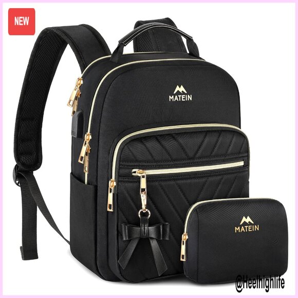 Other - Mini Backpack with USB Port, Waterproof Daypack for Women, Lightweight Travel